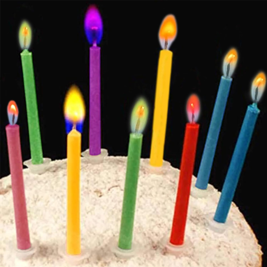 Holiday Candle Set - 12/24 個の誕生日ケーキキャンドルハッピーバースデーキャンドルカラフルなキャンドルキャンドルはさまざまなお祝い活動に適しています