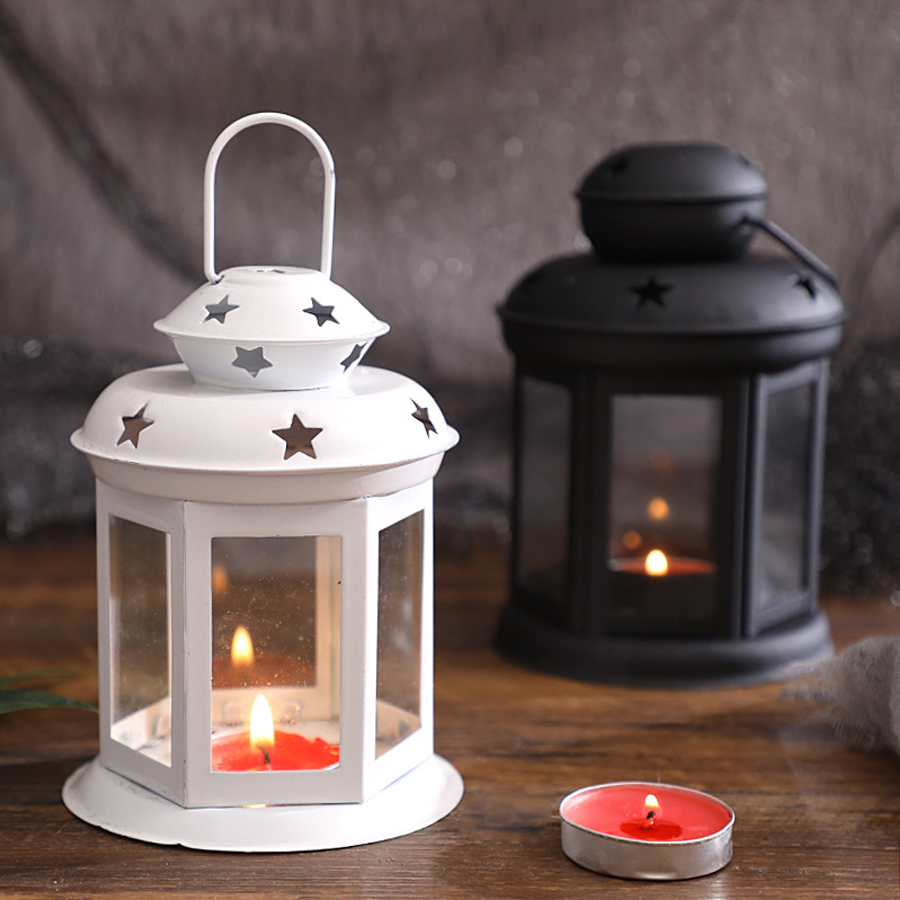 ハンギングキャンドルランプオーナメントガラスランタンメタルフ - Holiday Candle Set のレビューと価格