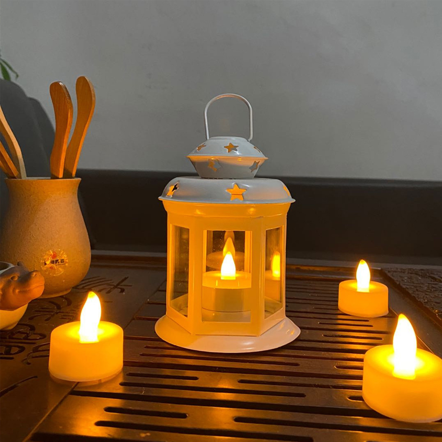 ハンギングキャンドルランプオーナメントガラスランタンメタルフ - Holiday Candle Set のレビューと価格