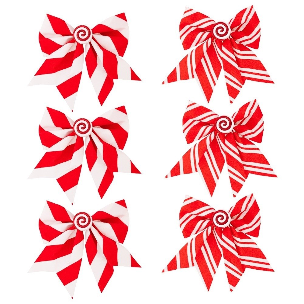 3 個の新しいキャンディストライプクリスマス蝶ネクタイ赤白チ - Christmas Throw Blanket のレビューと価格