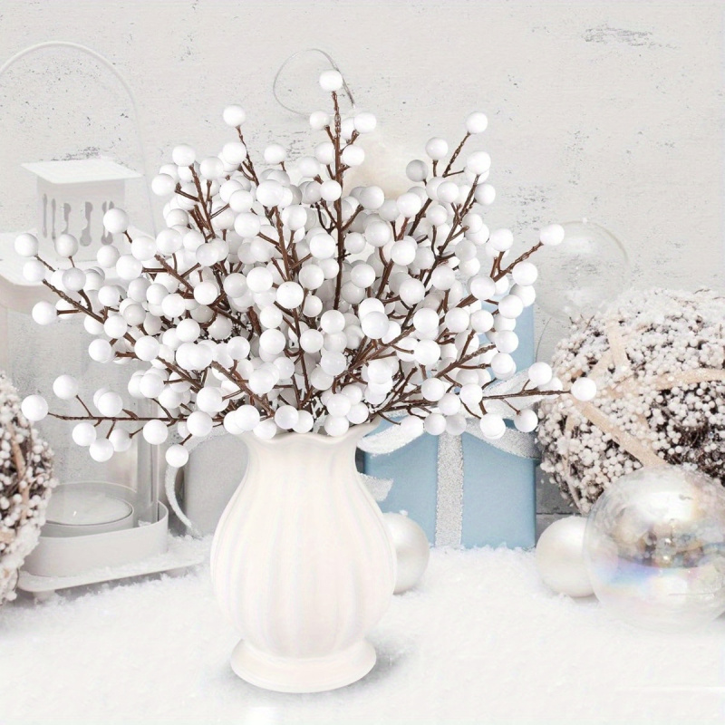 24個の造花ベリーの茎の枝 - クリスマスツリーリース用の茶 - Christmas Tree Artificial のレビューと価格