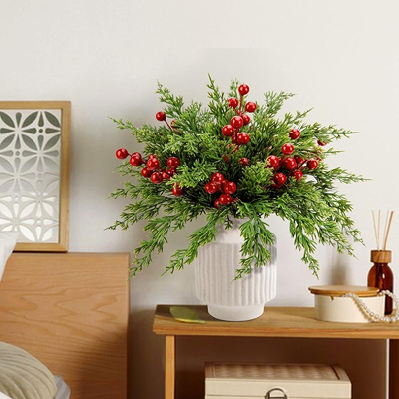 25/50個入り人工植物ヒノキの枝 クリスマスツリー装飾 屋 - Christmas Tree Artificial のレビューと価格