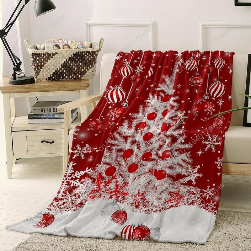 赤いクリスマススローブランケット、白いクリスマスツリー、雪の - Christmas Throw Blanket のレビューと価格
