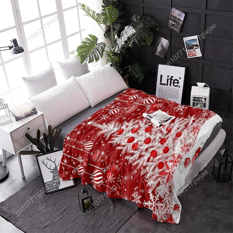 赤いクリスマススローブランケット、白いクリスマスツリー、雪の - Christmas Throw Blanket のレビューと価格